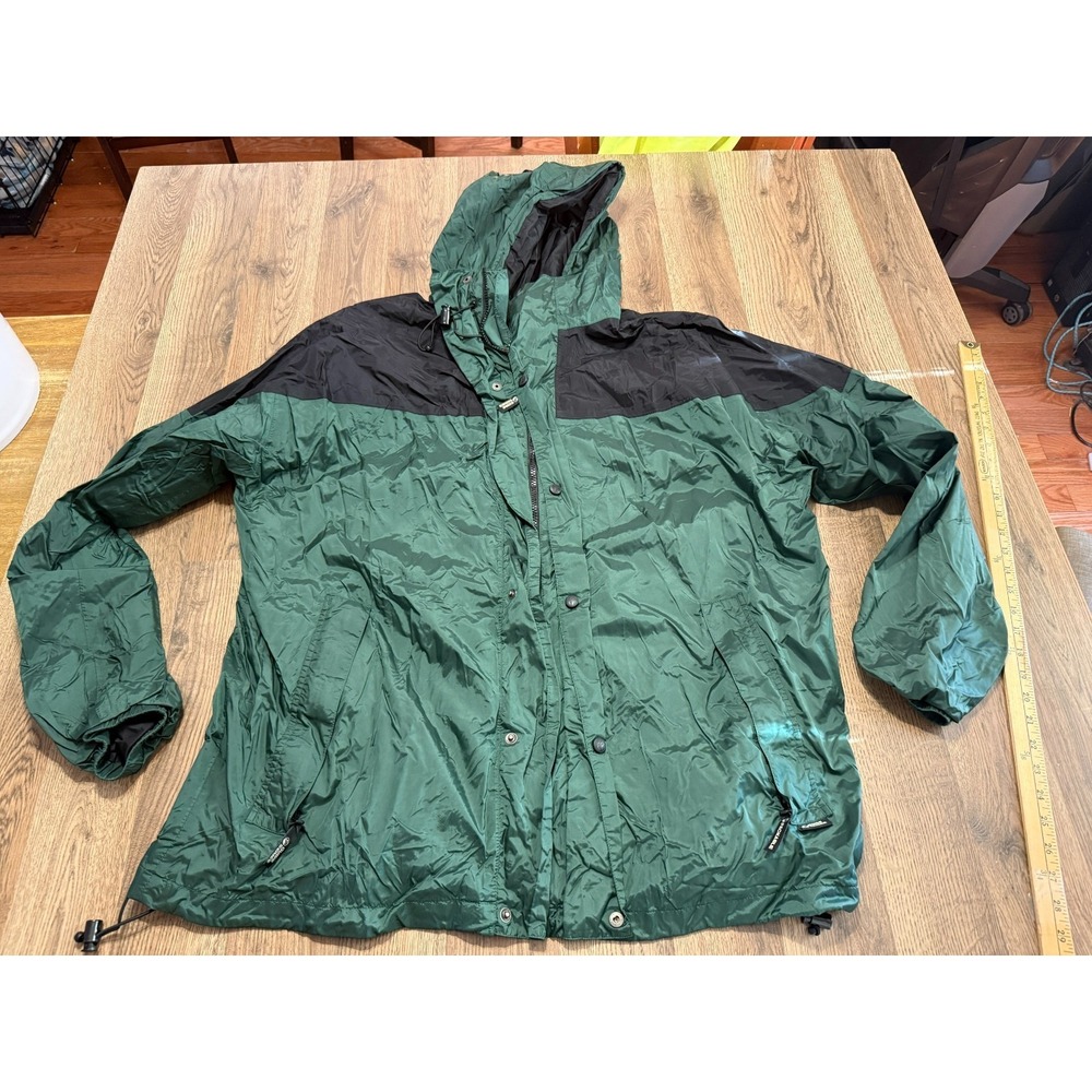 Guide Series Jackets Men's Size 2XLT Green Windbreaker Long Sleeve Full Zip